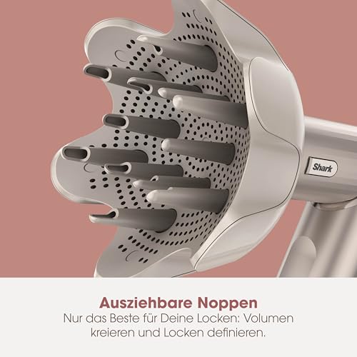 Shark FlexStyle HD446SLEU – 5-in-1 Luftstyler & Haartrockner mit Lockenaufsatz, Bürsten, Diffusor & Koffer – Keine Hitzeschäden – Champagner