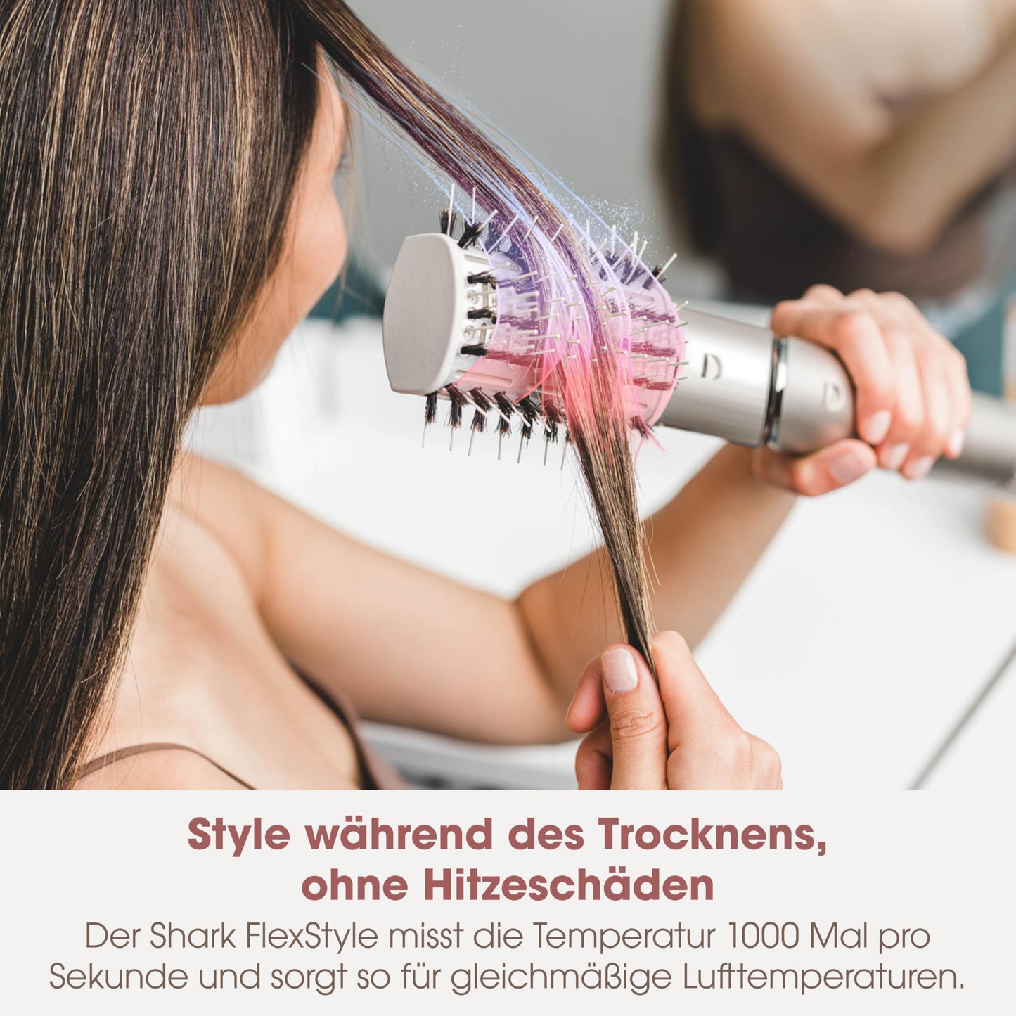 Shark FlexStyle HD446SLEU – 5-in-1 Luftstyler & Haartrockner mit Lockenaufsatz, Bürsten, Diffusor & Koffer – Keine Hitzeschäden – Champagner