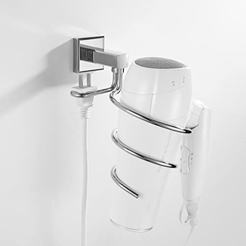 Badezimmer-Zubehör-Set – Silberfarbener Handtuchhalter & Eckkorb aus Vollkupfer, inkl. Haartrocknerhalter – Hochwertige Bad-Hardware