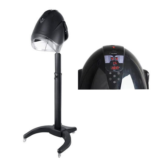 Elitzia 1000W Standhaartrockner – U-Form mit Haube & Smart Control – Digitales Profi-Gerät für Salon & Styling – Schwarz
