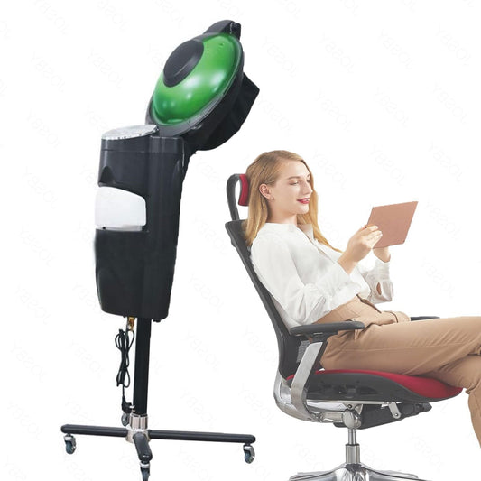 YZRDCXM Profi-Haardampfer – Multifunktionale Standhaube mit Rollen, Timer, Temperaturregelung & verstellbarer Höhe – Für Salon & Zuhause